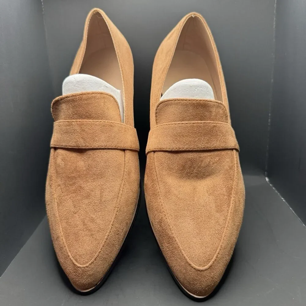 Brown Women's Loafer Flats Pointed Toe Slip-On, size 42 EU 11 US NEW (Bx 3)